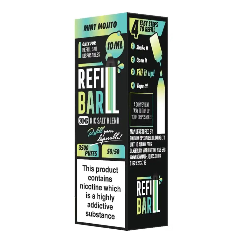 Bowmans Refill Bar 10ml Nic Salts