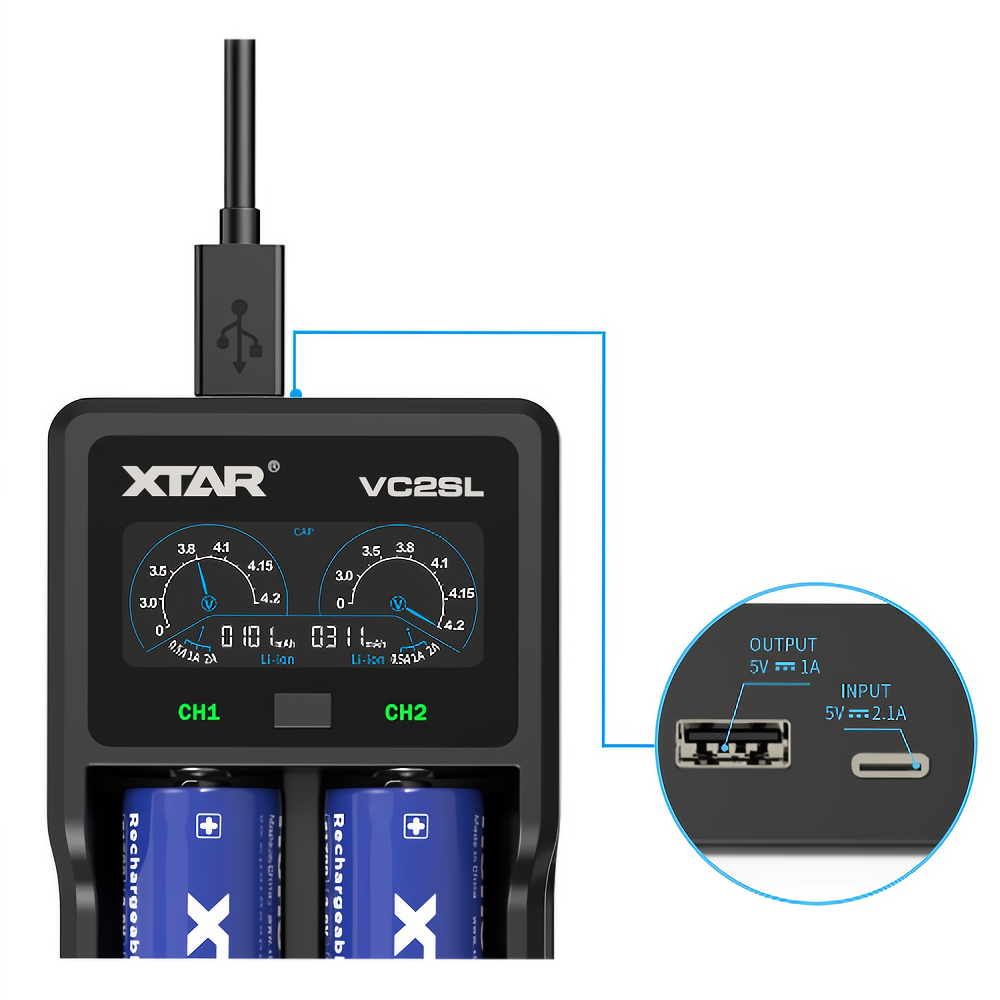 Xtar VC2SL Charger - ICE VAPING