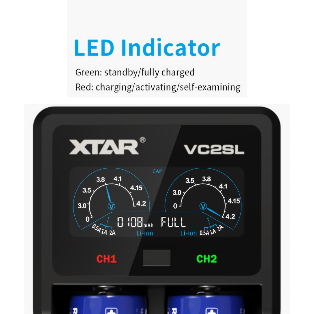 Xtar VC2SL Charger - ICE VAPING